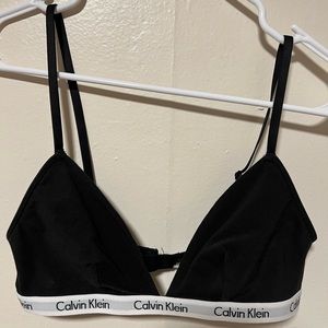 Calvin Klein Plunge Logo Bra